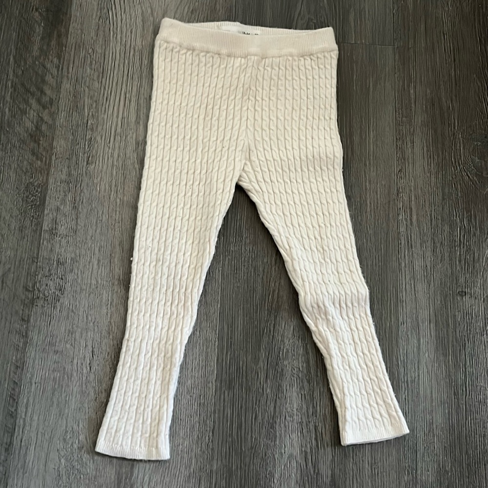 Knitted off white Zara leggings